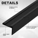 Zonon 4 Pack RV Insert Roof Trim with 3/4" Leg 48inch Length Exterior Molding RV Roof Trim, Aluminum (Black)
