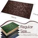 Coffee Brown Leaves Fall Outdoor Indoor Entrance Doormats, Absorbent Durable Heavy Duty Welcome Front Door Mat,Thick Natural Rubber Back,Easy Clean Entryway Mat 17x30 Inch, Low Profile