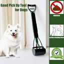 ienjoyed Dog Pooper Scooper for Large Medium & Small Dogs Heavy Duty,Long Handled Dog Poop Scooper for Grass,Durable Dog Poop Pick Up Tool (Dark Green)
