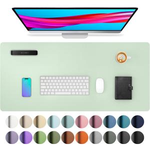 Aothia Large PU Leather Desk Pad Protector  Non-Slip Mouse Pad & Writing Mat for Office/Home, Waterproof, Easy to Clean (31.5" x 15.7", Aqua)