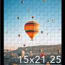 JCJMY 15x21.25 Puzzles Frame Black, Wall Hanging 15 x 21.25 Picture Frame for 15 by 21.25 Poster Photo Canvas Picture Puzzles with Shatter Resistant Plexiglass, Black