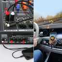 Lightning to RCA Cable Audio Aux Adapter, Stereo Y Splitter Adapter for Select iPhone iPad Models for Power Amplifier, Car, Home Theater, Speaker and More Silver 15FT