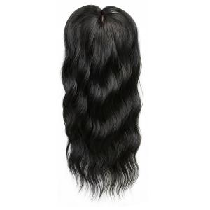 Hair Toppers Synthetic Hairpieces 22 Inch - For Women with Thinning Hair Ladies Wiglets 6.5x6.5 (Black)