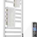 Heated Towel Rack for Bathroom Towel Warmer Racks Wall Mounted with Timer & Temperature Multi-Level Adjustments with 10 Bars for Bathroom Shower Hot Tub Spa(White)