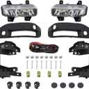 Fog Light Assembly Compatible with 2019 2020 Ram 1500 Tradesman/Big Horn/Laramie/Limited Longhorn/Limited models Front Fog Lamp w/Bracket+Wirings Kit CH2592158 CH2593158