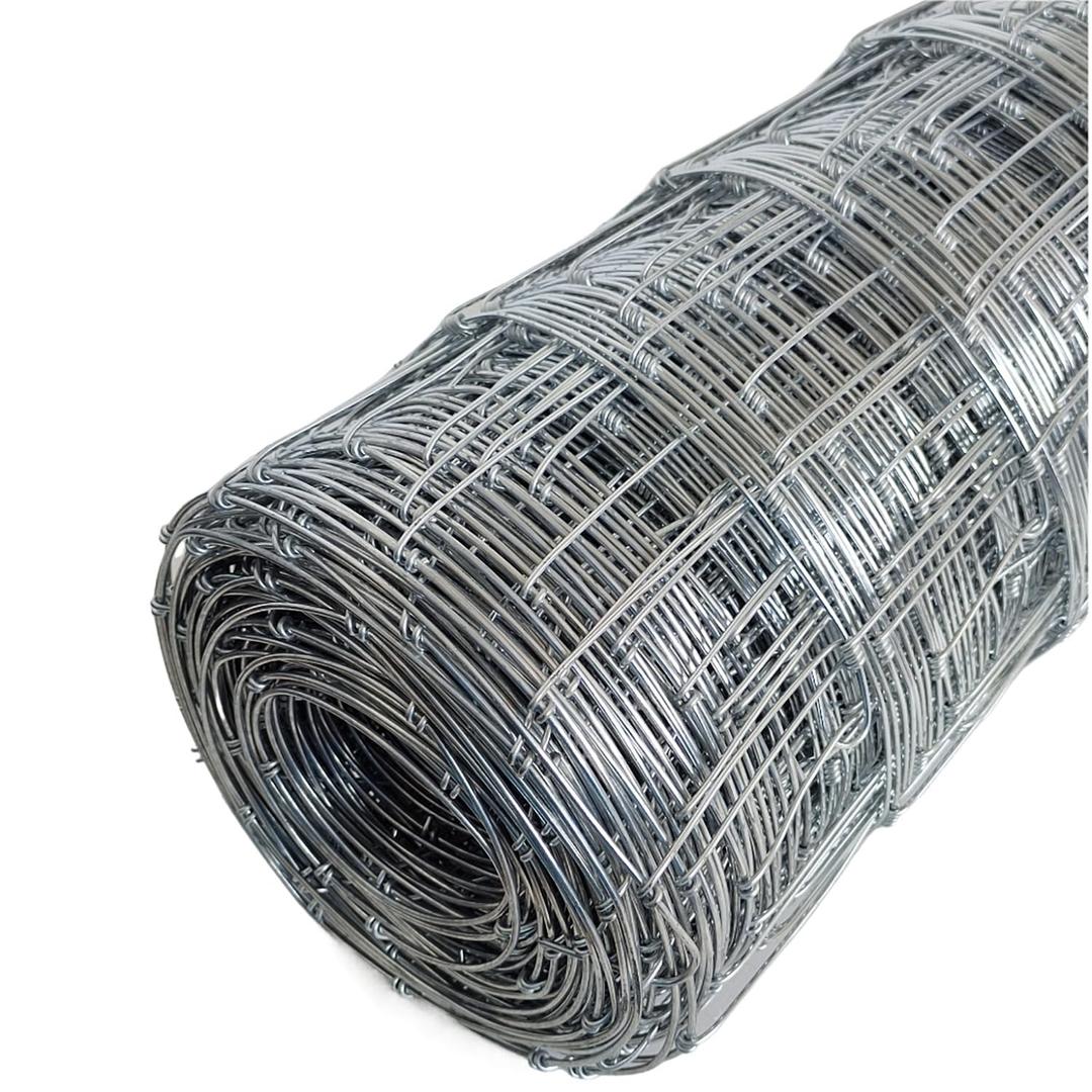 Cattle Panel for Deer Fence, Goat Fence, Cattle Fence - 4ft x 164ft 13Gauge Galvanized Steel Wire Field Fencing Roll for Livestock, Deer Proof Garden Barrier, Sheep, Horse and Poultry Yard Enclosure (Silver)