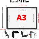 TSOCOS A3 Diamond Art Light Board, High-Brightness Light Pad with Side Physical Buttons & 6 Levels of Brightness, 3 Colors Magnetic Light Box for Tracing, Diamond Painting, Drawing, Weeding Vinyl
