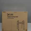 Delog Toilet Safety Rails 300 lb - Adjustable Toilet Safety Frame & Rails, Toilet Safety Rail for Elderly Adults, Toilet Handles for Seniors, Toilet Bars for Elderly & Handicap (Blue)