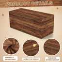 Moukeren 6 ft Fitted Wooden Grain Table Cover Brown Rustic Tablecloth Rectangle Washable Elastic Stretch Patio Vintage Barn Board Cloth for Cocktail Wedding Party Banquet(1 Pcs, Reddish Brown)