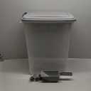 Amazon Basics Airtight Dog Food Storage Container with Scoop and Wheels, 69 QT, Gray