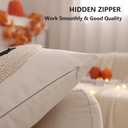 Tosleo Halloween Throw Pillow Covers 18x18 Set of 2 Beige Smiley Face Pumpkin Embroidery Pillow Cases Thanksgiving Home Party Fall Decor Bat Pillowcases Cushion Covers for Sofa Bed Couch