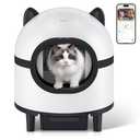Gagaciso Automatic Self-Cleaning Cat Litter Box, 21.25 x 21.25 x 24.6 inches, Black, Cat Owners
