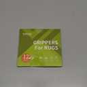 Rabenda 12 Pcs Rug Tape, Non Slip Rug Pads Grippers for Hardwood Floors and Tiles, Reusable Carpet Tape for Area Rugs, Double-Sided Adhesive Rug Stickers Keep Corners Flat (Black)