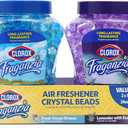 Clorox Fraganzia Crystal Beads Air Freshener Twin Pack, Fresh Ocean Breeze and Lavender with Eucalyptus Scents, Long Lasting Room Deodorizer Gel Beads, 12 Fl Oz Each - 2 Pack