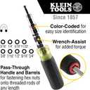 Klein Tools 32809MAG 9-in-1 Multi-Nut Driver Tool, Magnetic SAE Pass Through Driver with Hex Nut Sizes 3/16 to 3/4-Inch