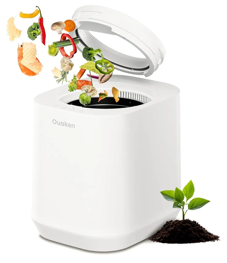 Electric Composter for Kitchen, 4L Smart Countertop Compost Bin, Odorless | Low Noise | Auto-Cleaning | Turn Food Waste into Fertilizer Within 3 Hrs