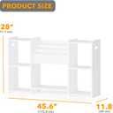 SpaceAid 6-in-1 Bookshelf Storage Organizer, Montessori Bookcase for Toddlers, Wooden Book Rack Shelf Cabinet Furniture for Kids Rooms, Playroom, Nursery and Classroom, 45.6“ Wide, White