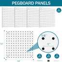 Peg Board Kit, Includes Pegboard and Accessories,with Hooks and Bins,Peg Board Wall Organizer for Office,Ornaments Display,Crafts Organization (66, White)