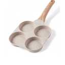 CAROTE Egg Pan Omelette Pan, 4-Cup Nonstick Granite Omelette Skillet - Pancake Pan and Healthy Egg Cooker Suitable for Gas Stove & Induction Cookware