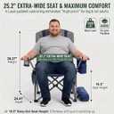 FAIR WIND 2 Pack Padded Oversized Camping Chair Heavy Duty for Adult 500LBS, Twin Pack