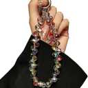 Sparkling Crystal Beaded Phone Wrist Strap - Cell Phone Lanyard Keychain Wristlet Phone Chain - Short Lanyards for Women - Droplet Crystals