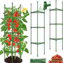 3 Pack Tomato Cages for Garden,Up to 51.2Inch Tomato Cage Trellis-Upgraded Hexagon Connector,Heavy Duty Adjustable Tomato Stake Support for Raised Garden Bed