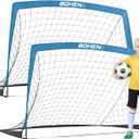 BOHEN 5x3ft Portable Soccer Goal for Kids Backyard with Carry Bag - Easy Folding Lightweight Fun for Outdoor Indoor Training Games for Teen Youth Adult (Blue)