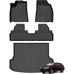 ANBINGO-Floor Mats & Cargo Liner Custom for Lexus RX / RX350 / RX450h 2010-2015 All Weather Protection TPE Heavy Duty Non-Slip Automotive RX Mats Fits Full Set RX350 Accessories, Black