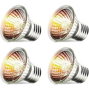 CALPALMY 4-Pack 25W UVA+UVB Reptile Heat Bulbs - Heat and Light for Reptiles and Amphibian Tanks, Terrariums and Cages - Works with Turtle Lizard Various Amphibian Terrarium Heat Lamp Fixtures