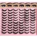 FARRED Lashes Natural False Eyelashes 6 Styles Wispy Strip Lash Pack 30 Pairs Cat Eye Fake Mink Eyelash Strips Short Fluffy Wispies Easy Lashes for Beginners Eye Lash Natural Looking for Daily Makeup