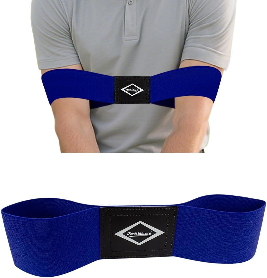 2 x Scott Edward Pro Golf Swing Training Aid,Swing Correcting Arm Band Correct Training Swing Gesture Alignment Practice Tool for Golf Beginners,Man,Boy,Male