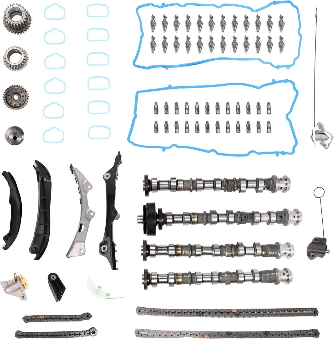 Engine Camshafts Kit w/Rockers Arm Lifters, for Jeep Wrangler Grand Cherokee Grand Caravan,for Dodge Durango Charger Challenger,for Ram 1500,for Chrysler 300,11-16 (83pcs)