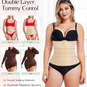 MERYOSZ Waist Trainer for Women Tummy Control Shapewear Compression Mesh Body Shaper Waist Cincher Corset Sport Girdle (Beige, XXL)