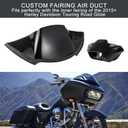 Vivid Black Fairing Air Duct, Air Duct Baffle and Actuator Assembly Kit Compatible with Harley Davidson Road Glide 2015-2023