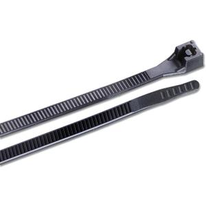 Gardner Bender 46-310UVB DoubleLock Cable Tie, 11 inch, 75 lb, Electrical Wire and Cord Management, Nylon Zip Tie, 100 Pk, UV Resistant Black