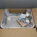 Rabbit Litter Box, Extra Large Bunny Litter Box with 304 Stainless Steel Sifting Tray & Hooks, Rabbit Litter Box, Easy to Clean and Odor Control (17.7"  13.8"  5.9")