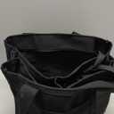 Voova Large Canvas Tote Bag for Women, Womens Laptop Work Bags Crossbody Purse Handbag Shoulder Travel Messenger Totes (Black)