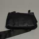 Hebetag Leather Waist Pack Fanny Bag for Men Women Outdoor Travel Sports Running Walking Hiking Hip Bum Belt Slim Cell Phone Purse Casual Waist Wallet Pouch (#02Black)