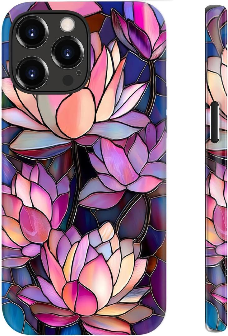 for iPhone 14 Pro Max Case, Cute Floral Aesthetic Cover for Women | Wireless Charging Compatible, Dual-Layer Hard Shell + Silicone, Shockproof Protective Phone Case for Girls