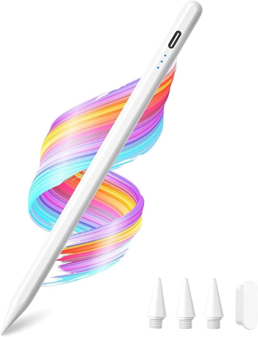 Stylus Pen for Apple iPad A16/11th 2026-2018 iPad Pencil A16/11/10/9/8/7/6,Air 11"/13" M4/M3/M2/5th-3rd,Pro 13"/12.9"/11"/M5/M4,Mini A17 Pro/6/5th Stylus Palm Rejection Tilt Sensitivity Fast Charge