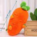 MMTTAO Carrot Plush Toy Vegetable Stuffed Animal Pillow Carrot Plushie Toy Stuffed Cute Soft Plushies Collection Fluffy Hugging Plush Pillow Cushion Home Decoration Gift for Kids Girls Boys, 28Inches