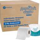 Angel Soft Professional Series by Georgia-Pacific PRO 2-Ply Embossed Toilet Paper, White, Individually Wrapped, 450 Sheets Per Roll, 80 Toilet Tissue Rolls Per Case, 16880