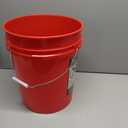 5 Gallon Premium HPDE Plastic Bucket - Made in USA Food Grade Storage Container, BPA Free All Purpose Pail (1, Red)