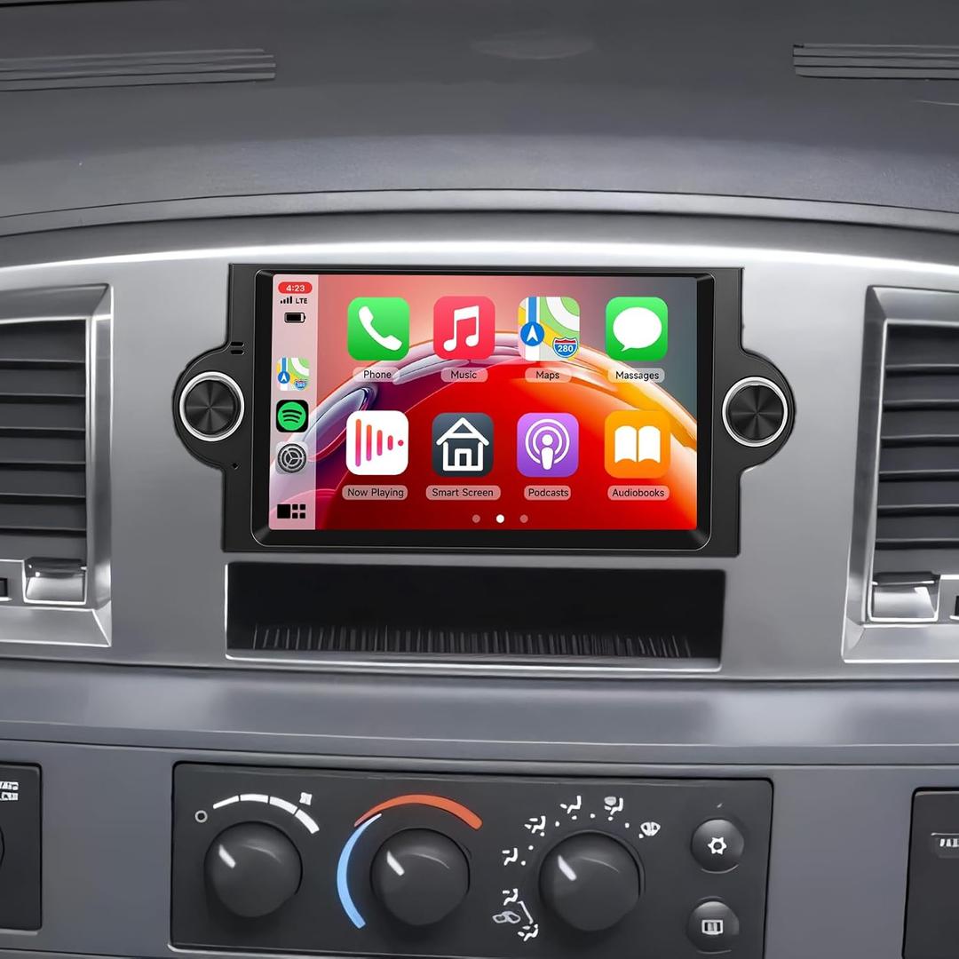 2+64G Car Radio Stereo for Dodge Ram 1500/2500/3500 (06-08),for Dodge Durango (05-08),for Jeep Grand Cherokee (05-09),for Chrysler 300 Touring/300C/300M (05-07) 6.2" CarPlay/Android Auto/GPS/Wi-Fi