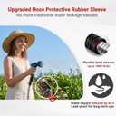 Lefree 100ft Metal Garden Hose - Heavy Duty 304 Stainless Steel Flexible Water Hose, No Kinks & Leak-Proof with Upgraded Handle, 10-Function Spray Nozzle & 4 Spare Gaskets for Yard, RV, Pet Bath