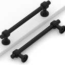 10 Pack 5"(128mm) Matte Black Cabinet Pulls Kitchen Cabinet Handles Black Cabinet Hardware Drawer Pulls for Cupboard CK0081