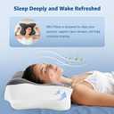 Cervical Pillow for Neck Support: Contour Memory Foam Pillow for Side Back Stomach Sleepers - Ergonomic Neck Pillow with 2 Heights & Widened Armrest Design