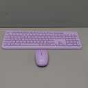 Wireless Keyboard and Mouse Combo, Full Size Silent Ergonomic Keyboard and Mouse, Long Battery Life, Optical Mouse, 2.4G Lag-Free Cordless Mice Keyboard for Computer, Mac, Laptop, PC, Windows(Purple)