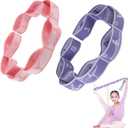 2pcs Stretch Strap for Kids,Elastic Yoga Stretching Strap with Loops, Multi-Loop Adjustable Exercise Stretching BandsStretching Resistance Ballet Bands for Dance, Latin, Gymnastics Exercis -8Loops