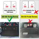 Large Cargo Liners for 2024 2025 2026 Mazda CX90 CX-90 7/8 Seats (Not for 6 Seats) (40/60 Split Folded),TPE All Weather Protection Car Trunk Mat Covering The Backrest Mat Accessories